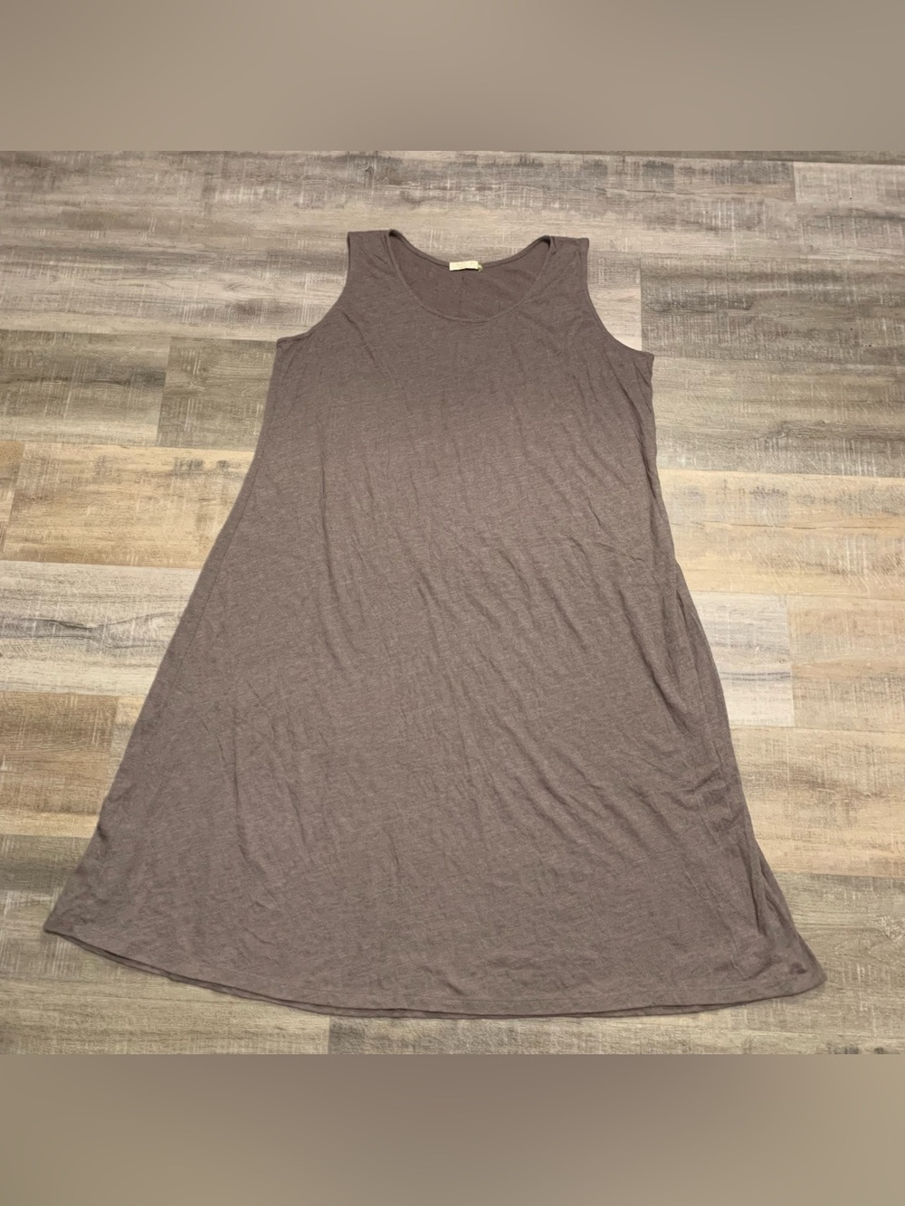 Chalet USA Women’s XL Jersey Knit Taupe Midi Tank Top Dress